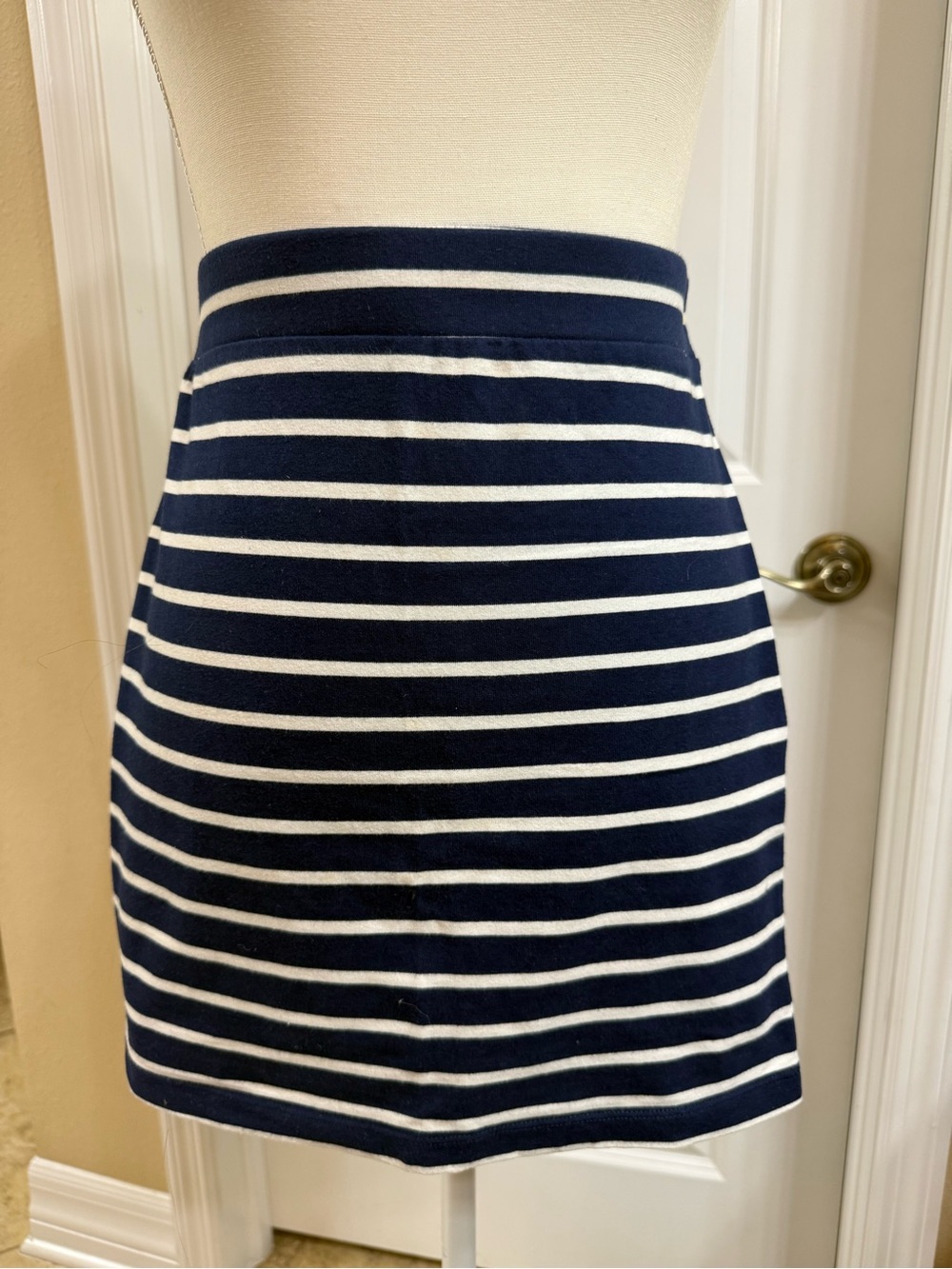 Forever 21 Navy and White Striped Mini Skirt